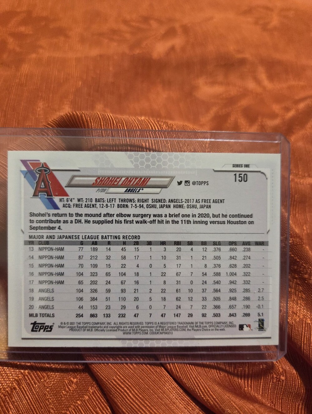 2021 Topps Shohei Ohtani Ungraded Condition - Picture 4 of 4